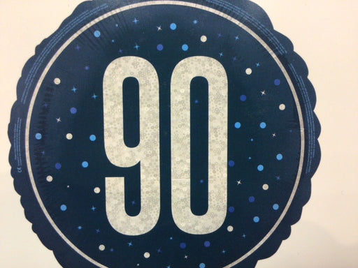 18" Foil Age 90 Balloon - Navy Blue/Silver The Ultimate Balloon And Party Shop Cheltenham & Gloucester Balloons & Fancy Dress 