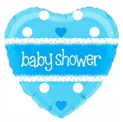 18" Foil Baby Shower Heart Balloon - Blue The Ultimate Balloon And Party Shop Cheltenham & Gloucester Balloons & Fancy Dress 