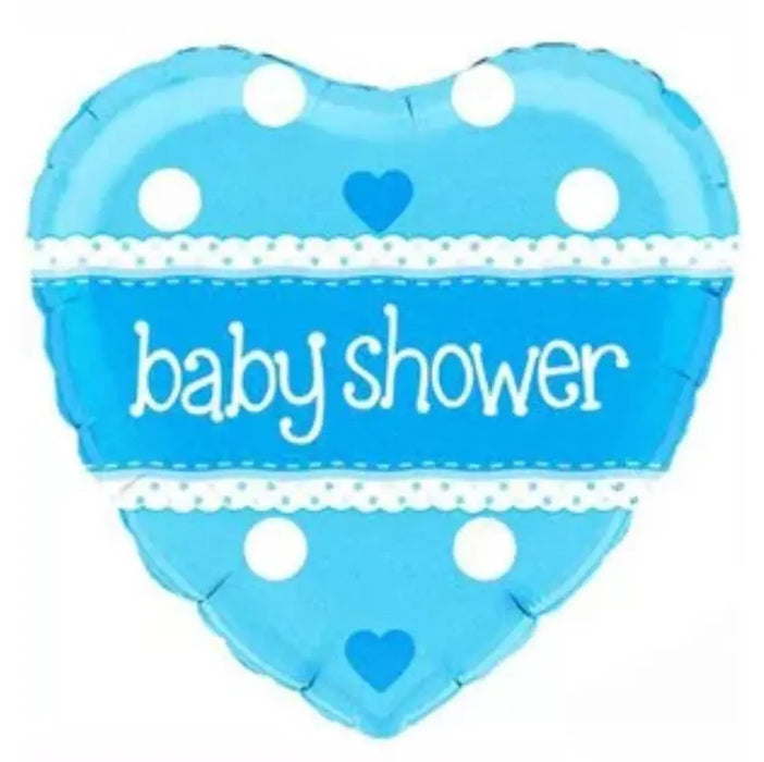 18" Foil Baby Shower Heart Balloon - Blue The Ultimate Balloon And Party Shop Cheltenham & Gloucester Balloons & Fancy Dress 