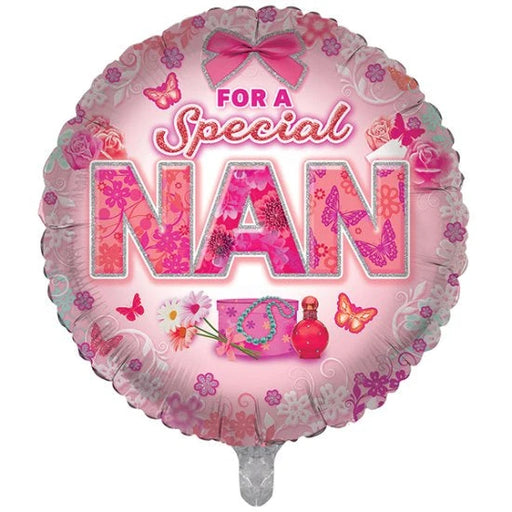 18" Foil Balloon - For A Special Nan The Ultimate Balloon And Party Shop Cheltenham & Gloucester Balloons & Fancy Dress 