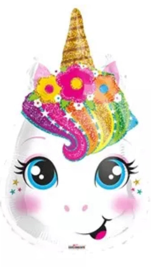 18” Foil Balloon - Unicorn Head The Ultimate Balloon And Party Shop Cheltenham & Gloucester Balloons & Fancy Dress 