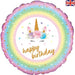 18” Foil Balloon - Unicorn Pastel The Ultimate Balloon And Party Shop Cheltenham & Gloucester Balloons & Fancy Dress 
