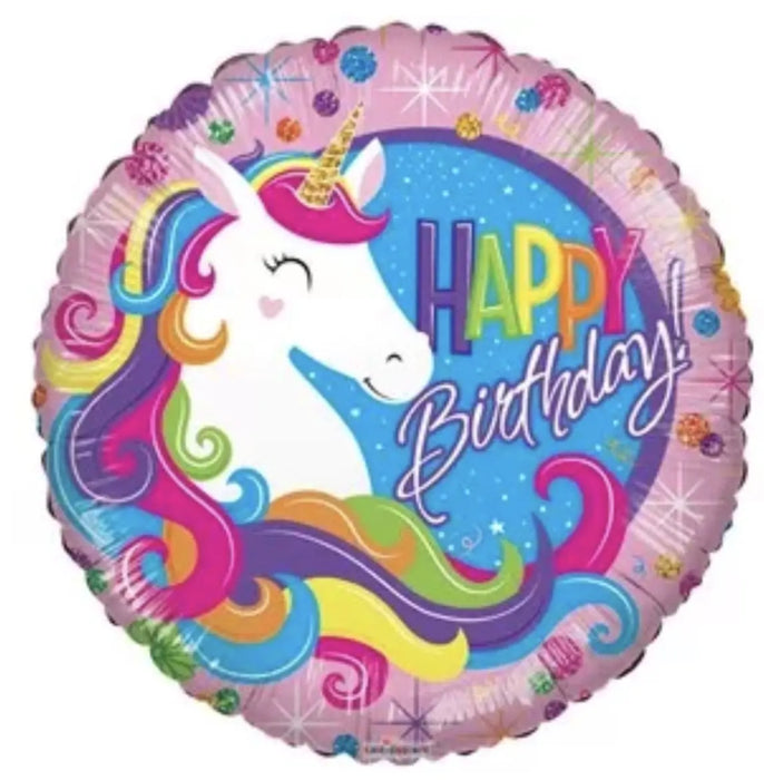 18” Foil Balloon - Unicorn (Bright) The Ultimate Balloon And Party Shop Cheltenham & Gloucester Balloons & Fancy Dress 