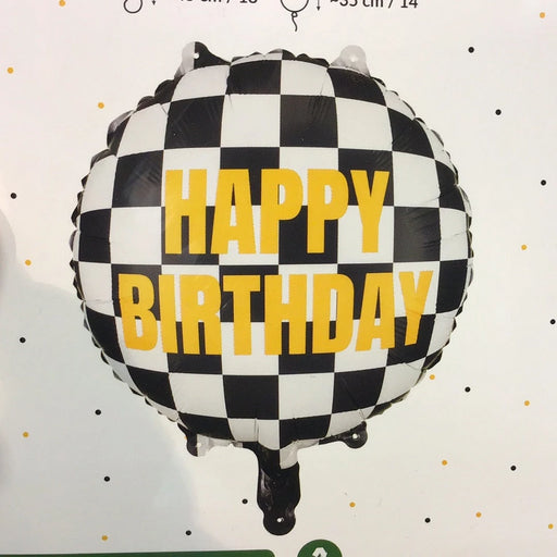 18" Foil Birthday Printed Balloon - Racing Flag The Ultimate Balloon And Party Shop Cheltenham & Gloucester Balloons & Fancy Dress 