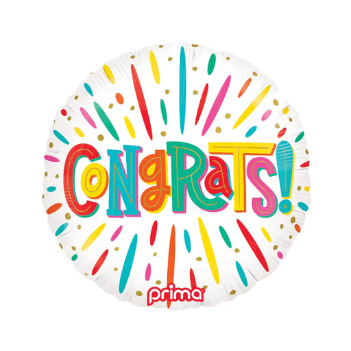 18" Foil Bright Congrats Balloon The Ultimate Balloon And Party Shop Cheltenham & Gloucester Balloons & Fancy Dress 