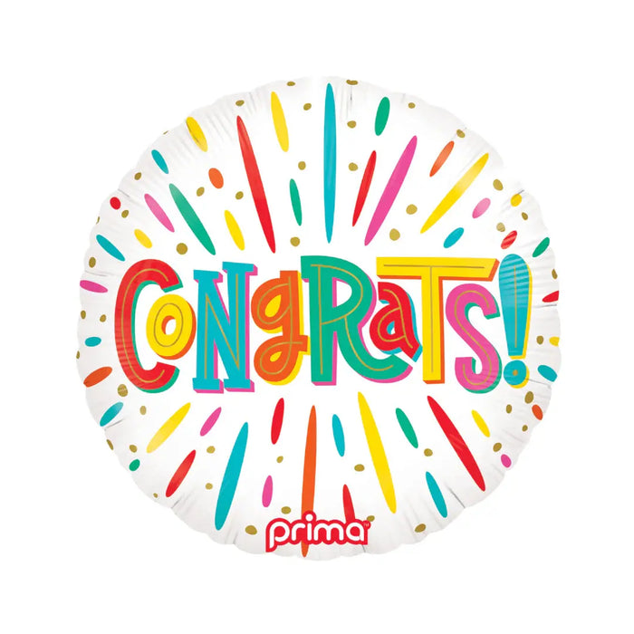 18" Foil Bright Congrats Balloon The Ultimate Balloon And Party Shop Cheltenham & Gloucester Balloons & Fancy Dress 