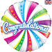 18" Foil Congratulations Bright Swirl Balloon The Ultimate Balloon And Party Shop Cheltenham & Gloucester Balloons & Fancy Dress 