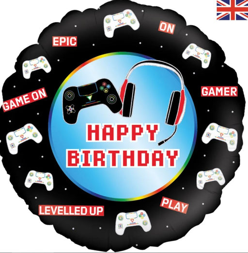 18" Foil Gamer Birthday Balloon The Ultimate Balloon And Party Shop Cheltenham & Gloucester Balloons & Fancy Dress 