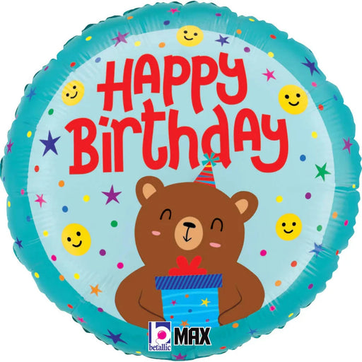 18" Foil Happy Birthday Balloon - Birthday Bear The Ultimate Balloon And Party Shop Cheltenham & Gloucester Balloons & Fancy Dress 