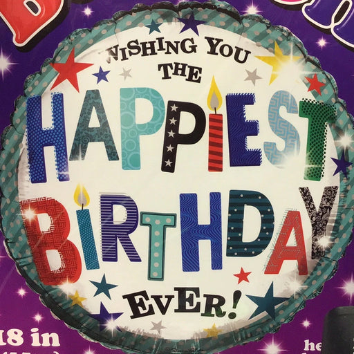 18" Foil Happy Birthday  - Happiest Birthday Ever The Ultimate Balloon And Party Shop Cheltenham & Gloucester Balloons & Fancy Dress 