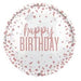 18" Foil Happy Birthday  - Rose Gold Sparkle The Ultimate Balloon And Party Shop Cheltenham & Gloucester Balloons & Fancy Dress 