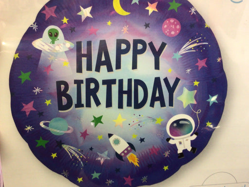 18" Foil Happy Birthday - Space Theme The Ultimate Balloon And Party Shop Cheltenham & Gloucester Balloons & Fancy Dress 