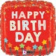 18" Foil Happy Birthday - Square Candles The Ultimate Balloon And Party Shop Cheltenham & Gloucester Balloons & Fancy Dress 