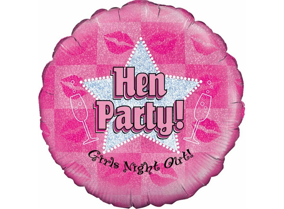 18" Foil Hen Party Pink Glitz Balloon The Ultimate Balloon And Party Shop Cheltenham & Gloucester Balloons & Fancy Dress 