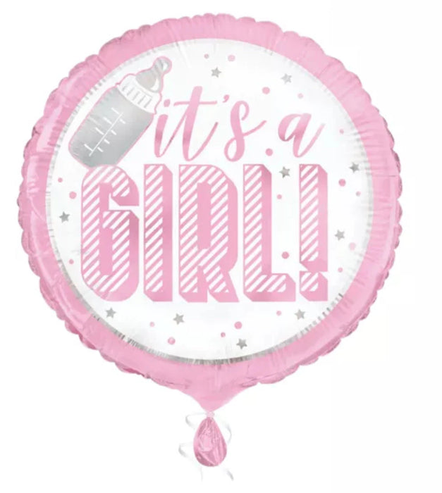18" Foil It’s A Girl Bottle Balloon The Ultimate Balloon And Party Shop Cheltenham & Gloucester Balloons & Fancy Dress 