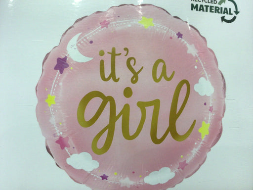 18" Foil It’s A Girl Clouds Balloon The Ultimate Balloon And Party Shop Cheltenham & Gloucester Balloons & Fancy Dress 