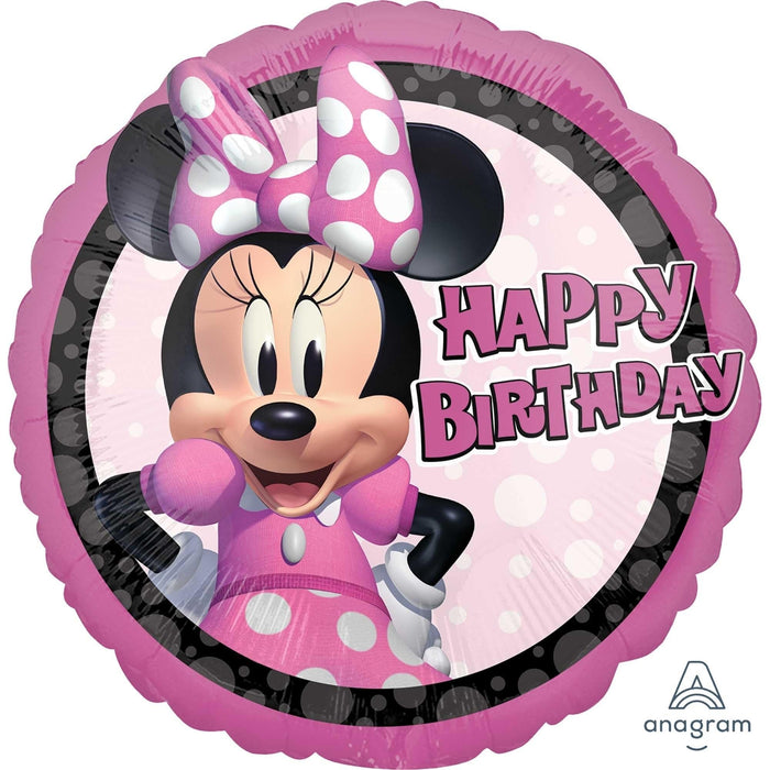 18" Foil Minnie Mouse Happy Birthday Balloon The Ultimate Balloon And Party Shop Cheltenham & Gloucester Balloons & Fancy Dress 