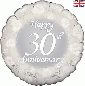 18" Foil Pearl 30th Anniversary Balloon The Ultimate Balloon And Party Shop Cheltenham & Gloucester Balloons & Fancy Dress 