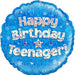 18" Foil Teenager Balloon - Blue The Ultimate Balloon And Party Shop Cheltenham & Gloucester Balloons & Fancy Dress 