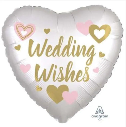 18" Foil Wedding Wishes Balloon The Ultimate Balloon And Party Shop Cheltenham & Gloucester Balloons & Fancy Dress 