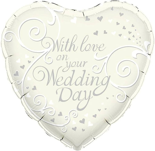 18" Foil With Love On Wedding Heart Balloon The Ultimate Balloon And Party Shop Cheltenham & Gloucester Balloons & Fancy Dress 