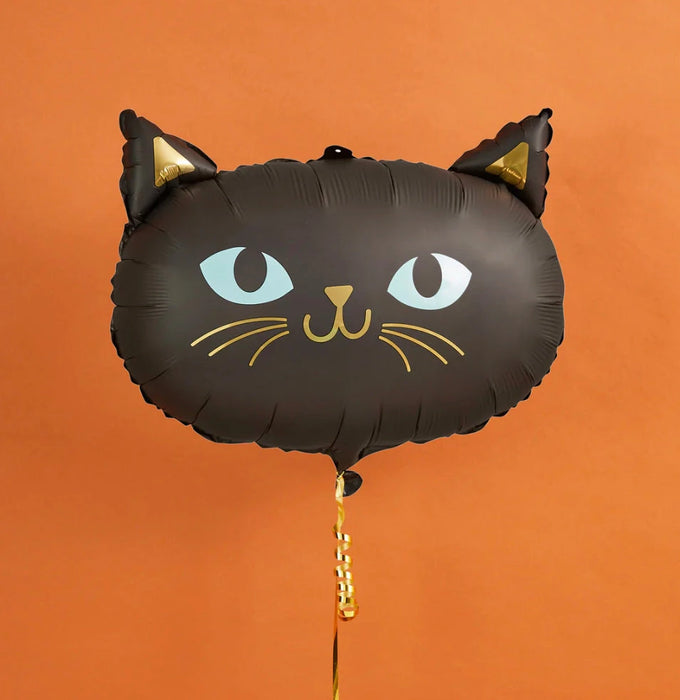 18" Halloween Foil Balloon -  Black Cat Head The Ultimate Balloon And Party Shop Cheltenham & Gloucester Balloons & Fancy Dress 