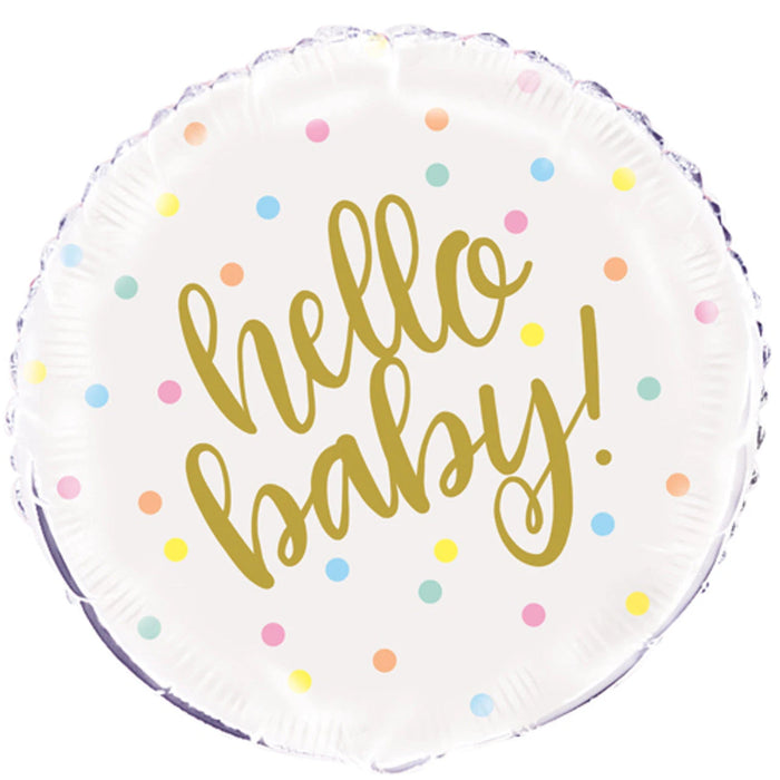 18” Hello Baby Foil Balloon The Ultimate Balloon And Party Shop Cheltenham & Gloucester Balloons & Fancy Dress 