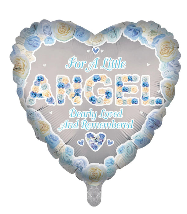 18” In Loving Memory Foil Balloon - Little Angel Blue The Ultimate Balloon And Party Shop Cheltenham & Gloucester Balloons & Fancy Dress 