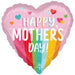 18" Mother's Day Foil Balloon - Heart Stripes The Ultimate Balloon And Party Shop Cheltenham & Gloucester Balloons & Fancy Dress 