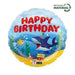 18" Ocean Shark Birthday Foil Balloon The Ultimate Balloon And Party Shop Cheltenham & Gloucester Balloons & Fancy Dress 