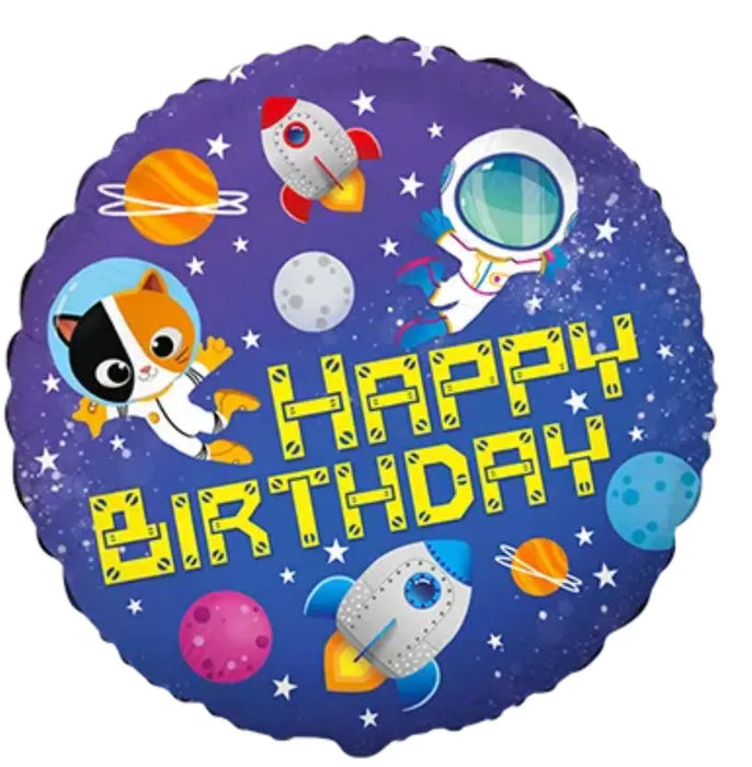 18" Space Themed Birthday Foil Balloon The Ultimate Balloon And Party Shop Cheltenham & Gloucester Balloons & Fancy Dress 