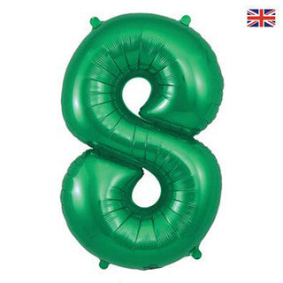 Large Number Green 34” Foil Balloon - 8