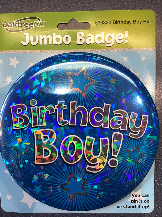 Jumbo Badge Birthday - Asst