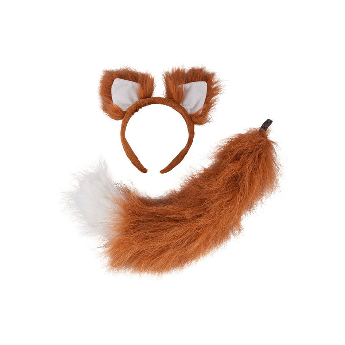 Deluxe Fox Ears & Tail Set The Ultimate Balloon And Party Shop Cheltenham & Gloucester Balloons & Fancy Dress 