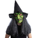 Green wicked Witch Mask With Hair The Ultimate Balloon And Party Shop Cheltenham & Gloucester Balloons & Fancy Dress 