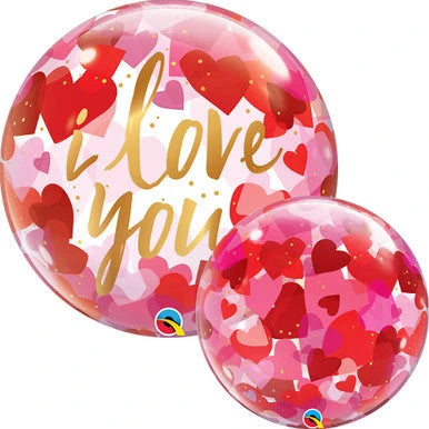 22” Deco Bubble Clear Balloon - Love You Hearts The Ultimate Balloon And Party Shop Cheltenham & Gloucester Balloons & Fancy Dress 