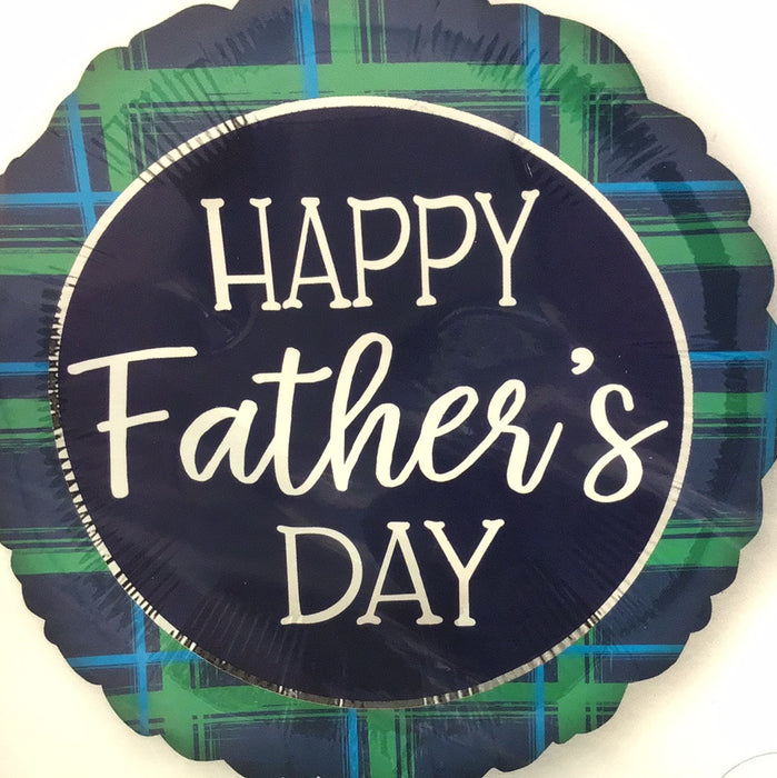 18” Foil Fathers Day Tartan Balloon