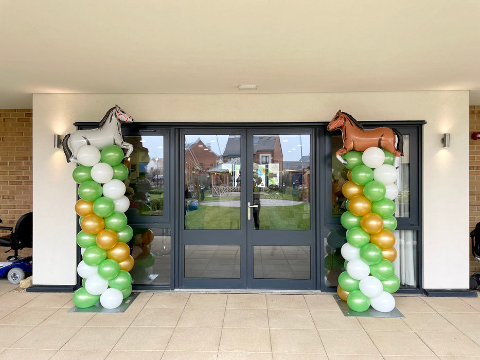 Themed Spiral Balloon Columns - Horse Racing The Ultimate Balloon And Party Shop Cheltenham & Gloucester Balloons & Fancy Dress 