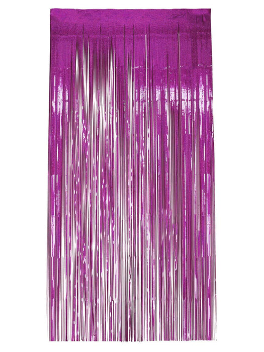 Tinsel Curtain - Holographic Hot Pink