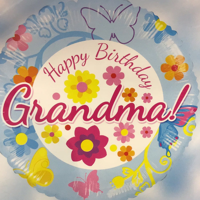 18" Foil Happy Birthday - Happy Birthday Grandma