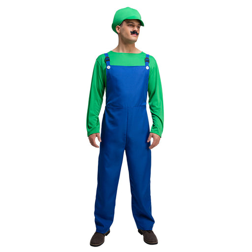 Funny Workman (Luigi) Adult Costume The Ultimate Balloon And Party Shop Cheltenham & Gloucester Balloons & Fancy Dress 