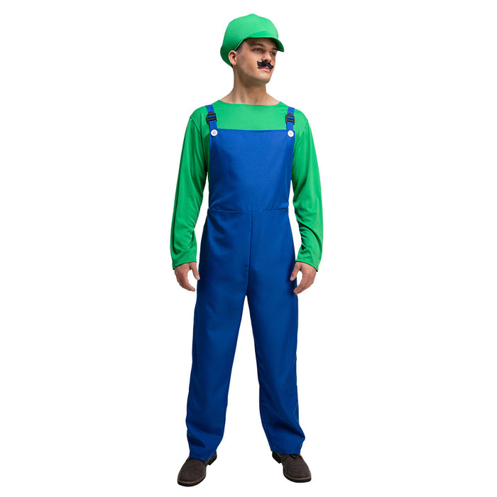 Funny Workman (Luigi) Adult Costume The Ultimate Balloon And Party Shop Cheltenham & Gloucester Balloons & Fancy Dress 