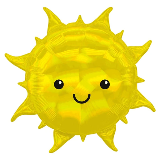 27" Foil Smiling Iridescent Sun Large Balloon The Ultimate Balloon And Party Shop Cheltenham & Gloucester Balloons & Fancy Dress 