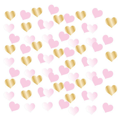 Heart Table Confetti - Pink & Gold