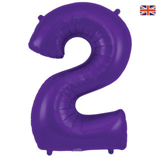 Large Number Purple 34” Foil Balloon - 2