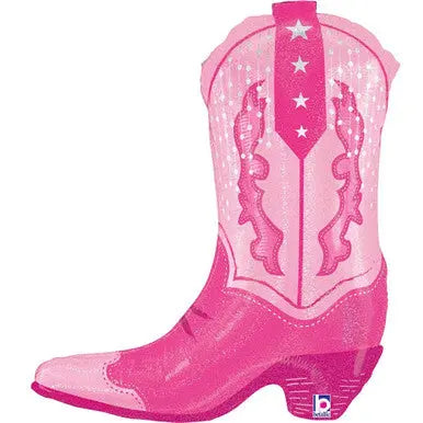 29” Cowgirl Boot Foil Balloon - Pink The Ultimate Balloon And Party Shop Cheltenham & Gloucester Balloons & Fancy Dress 