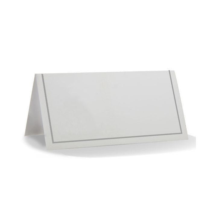 Place Name Cards - Silver Trim (50pk)