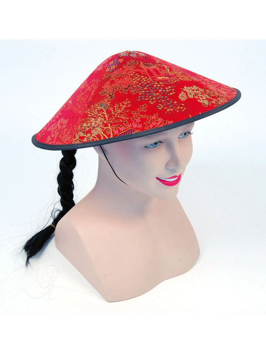 Chinese Fabric Manderin Hat W/Plait The Ultimate Balloon And Party Shop Cheltenham & Gloucester Balloons & Fancy Dress 