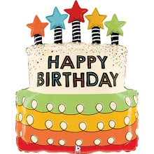 26" Foil Happy Birthday Large Balloon - Bright Cake
