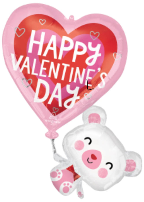 31” Cute Floating Bear Valentine’s Balloon The Ultimate Balloon And Party Shop Cheltenham & Gloucester Balloons & Fancy Dress 